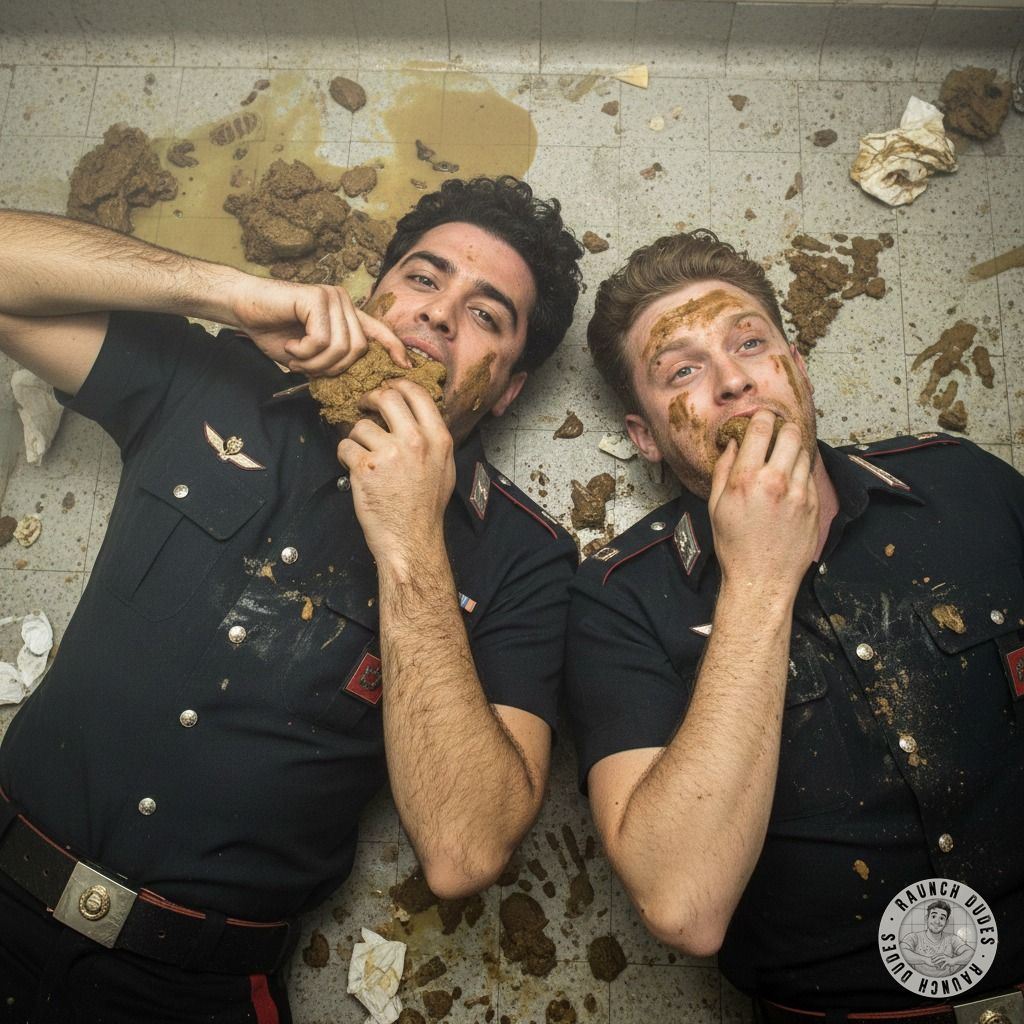 Two cops on their knees, licking the floor like it’s their last meal. 😈🔥 The taste of filth, the thrill of power—nothing...