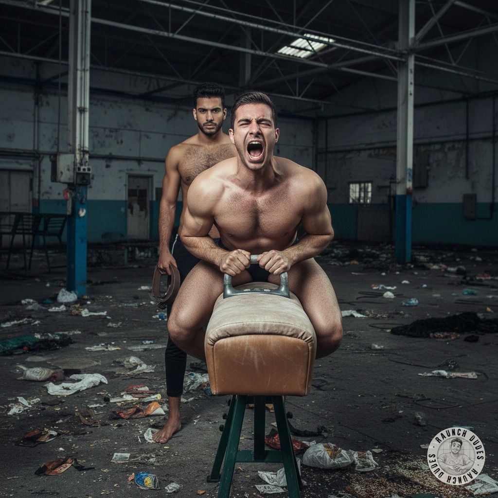 Rough hands, leather cracks—this sub’s ass is begging for more. The warehouse air smells like sweat, pain, and pure filthy...