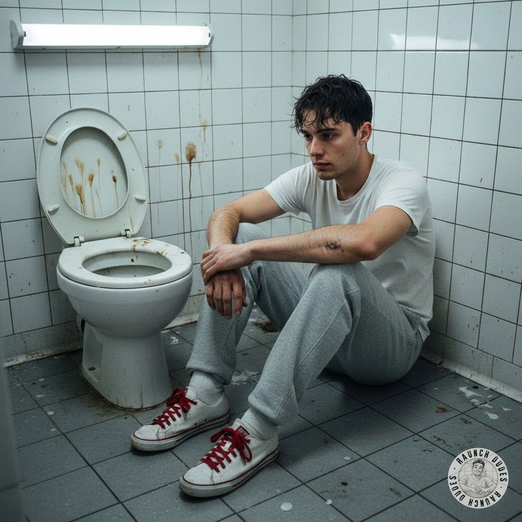 Nothing hotter than a dirty boy in a filthy bathroom, pants down, ass out, ready to get wrecked. 😈🔥 #gayscat #perverts...