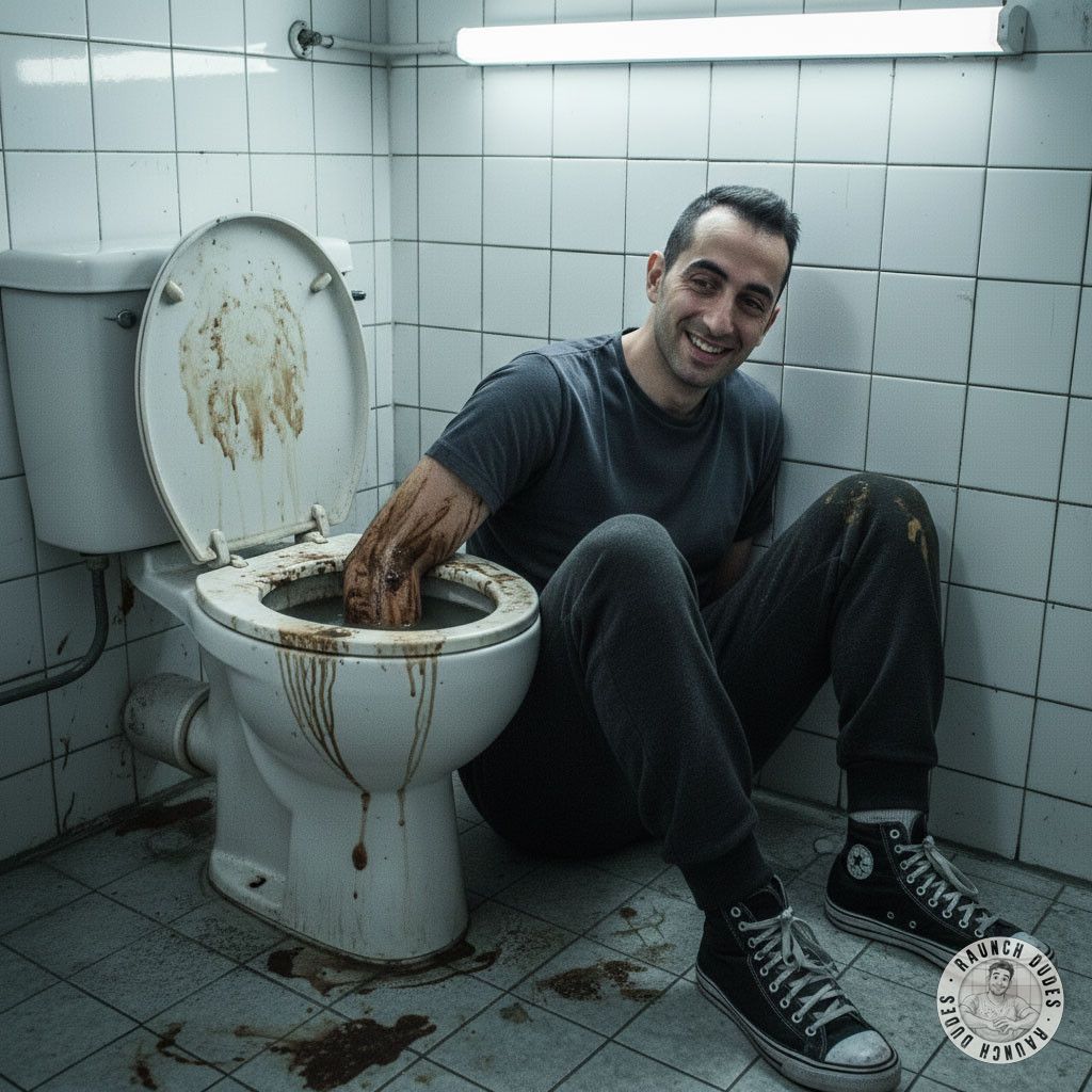Nothing hotter than a filthy pervert diving into a shit-stained toilet for that raw, dirty thrill. 😈💦 #gayscat #perverts...