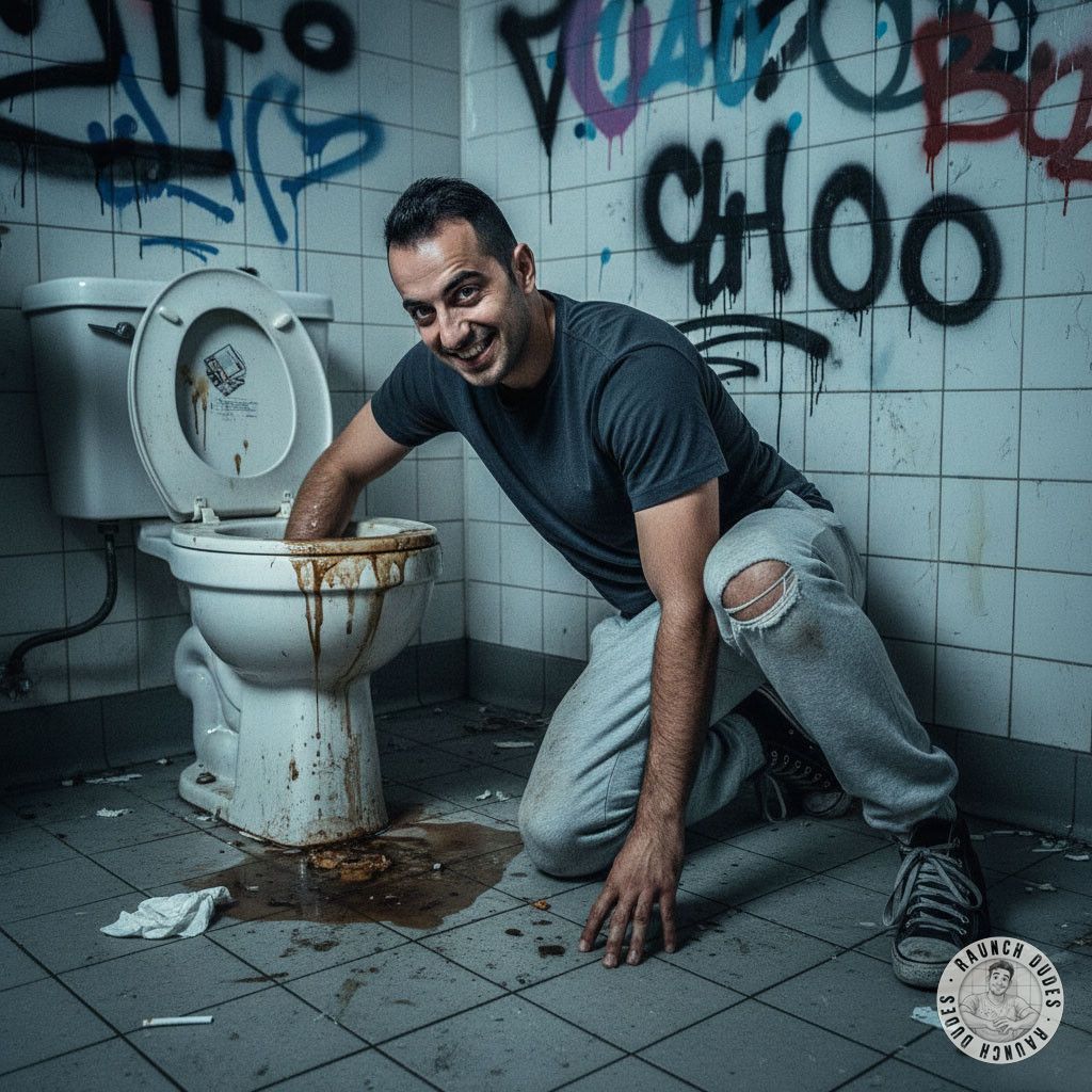 Nothing hotter than a filthy pervert diving into a shit-stained toilet for that raw, dirty thrill. 😈💦 #gayscat #perverts...