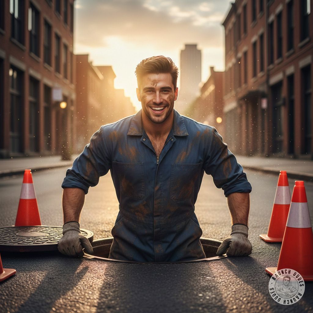 Gloves on, cones up, sunrise glowing – looking like the dirtiest fantasy ever. 🚧🕳️ Who wants to climb down the ladder and...
