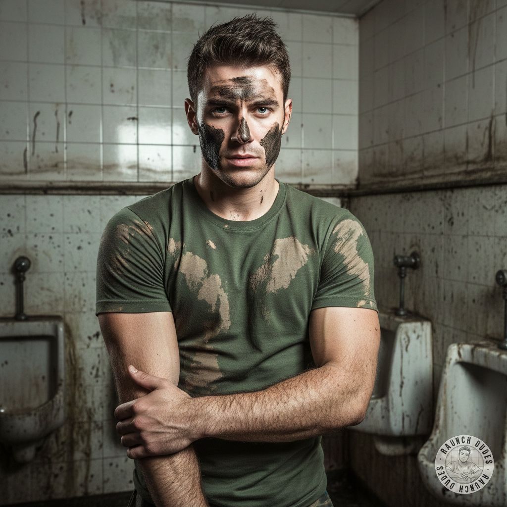 Nothing hotter than a soldier in uniform, boots muddy from the battlefield, taking a shit in the woods. The way his muscles...