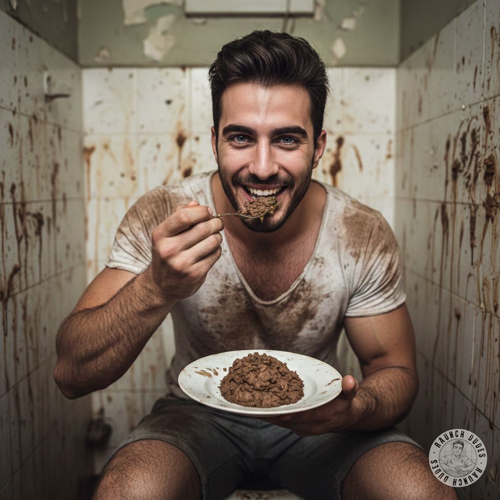Nothing hotter than a gorgeous guy enjoying a steaming plate of shit 😍🔥 His eyes light up as he savors every bite, pure...