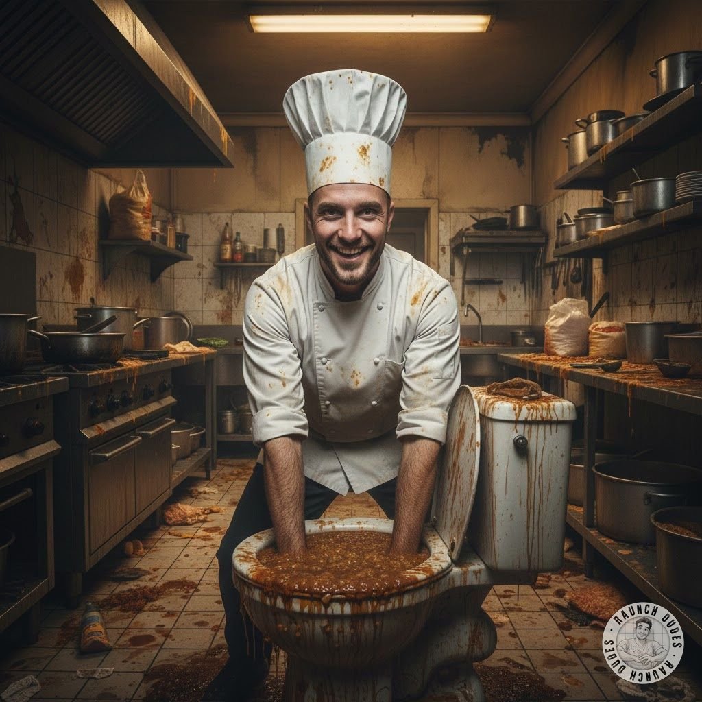 Nothing beats a gourmet shit feast 🍽️💩 when the right guy serves it up. Pure, raw, and irresistible. #gayscat #chefs...