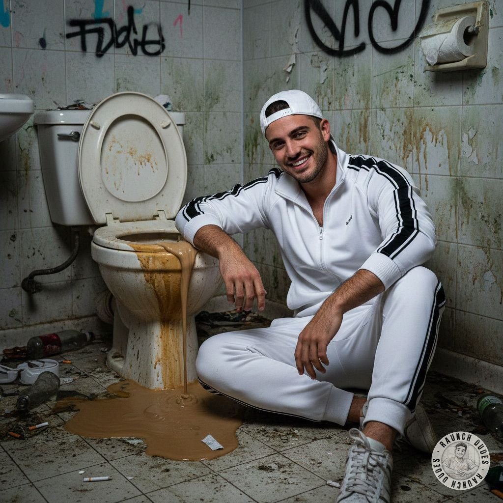 Track suit pig chilling in his favorite spot 💩😈 Legs spread, smiling like he just won the lottery while that thick, endless...