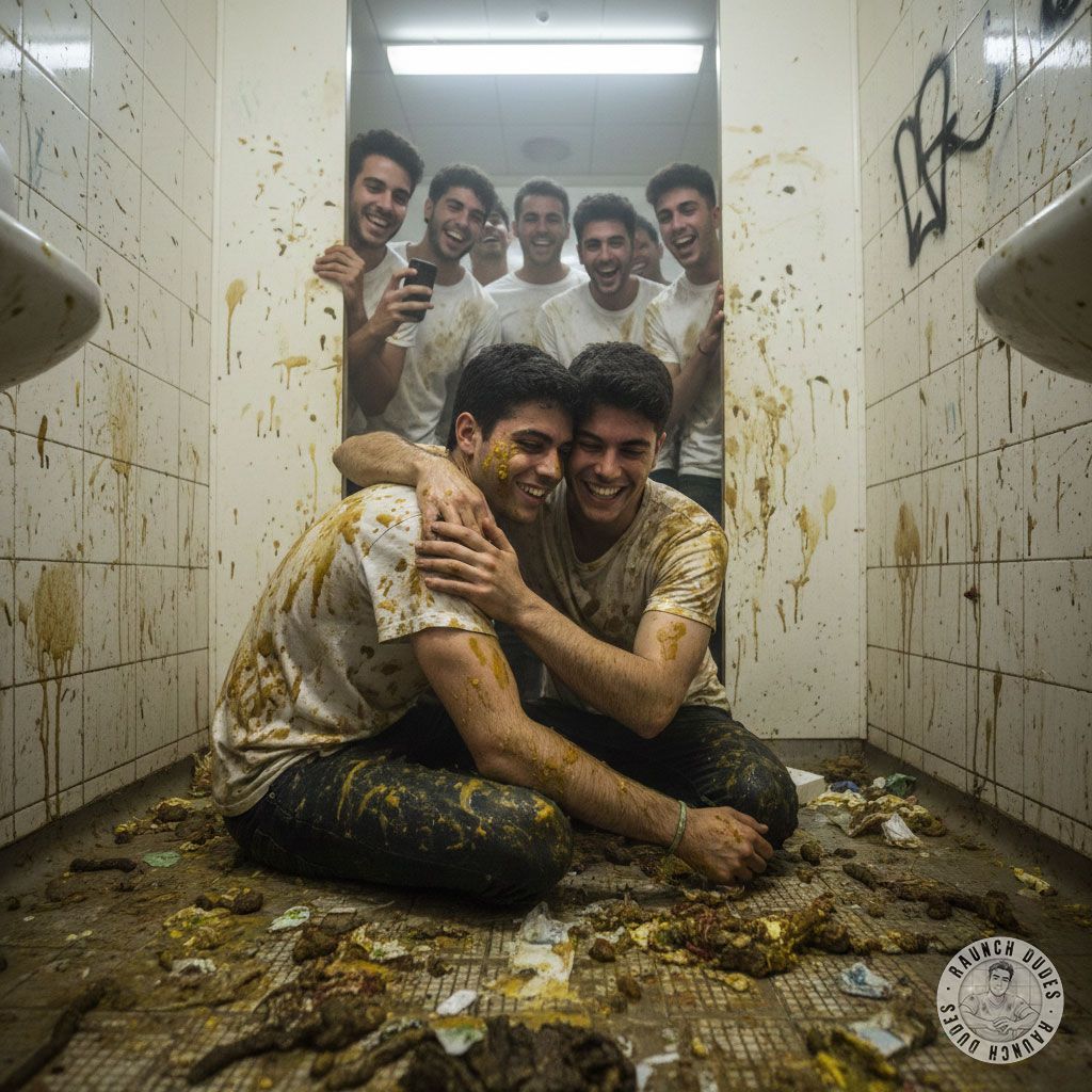Two hot guys getting wild in a public restroom, playing with shit like it’s their favorite toy. 😈💦 Who’s jealous? #gayscat...