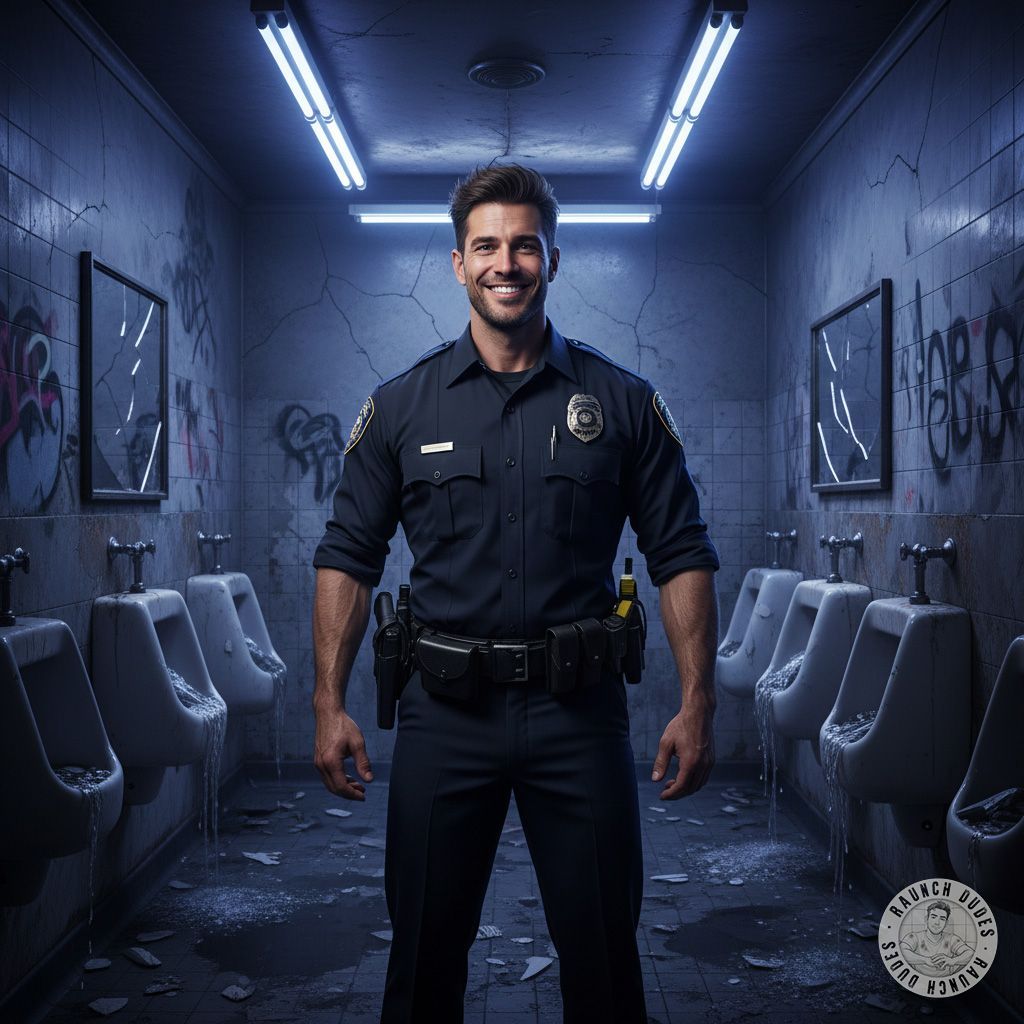Caught in the filth, this cop’s grin says it all—dirty, perverted, and loving every second. Who’s ready to join the fun? 😈🚔💦...
