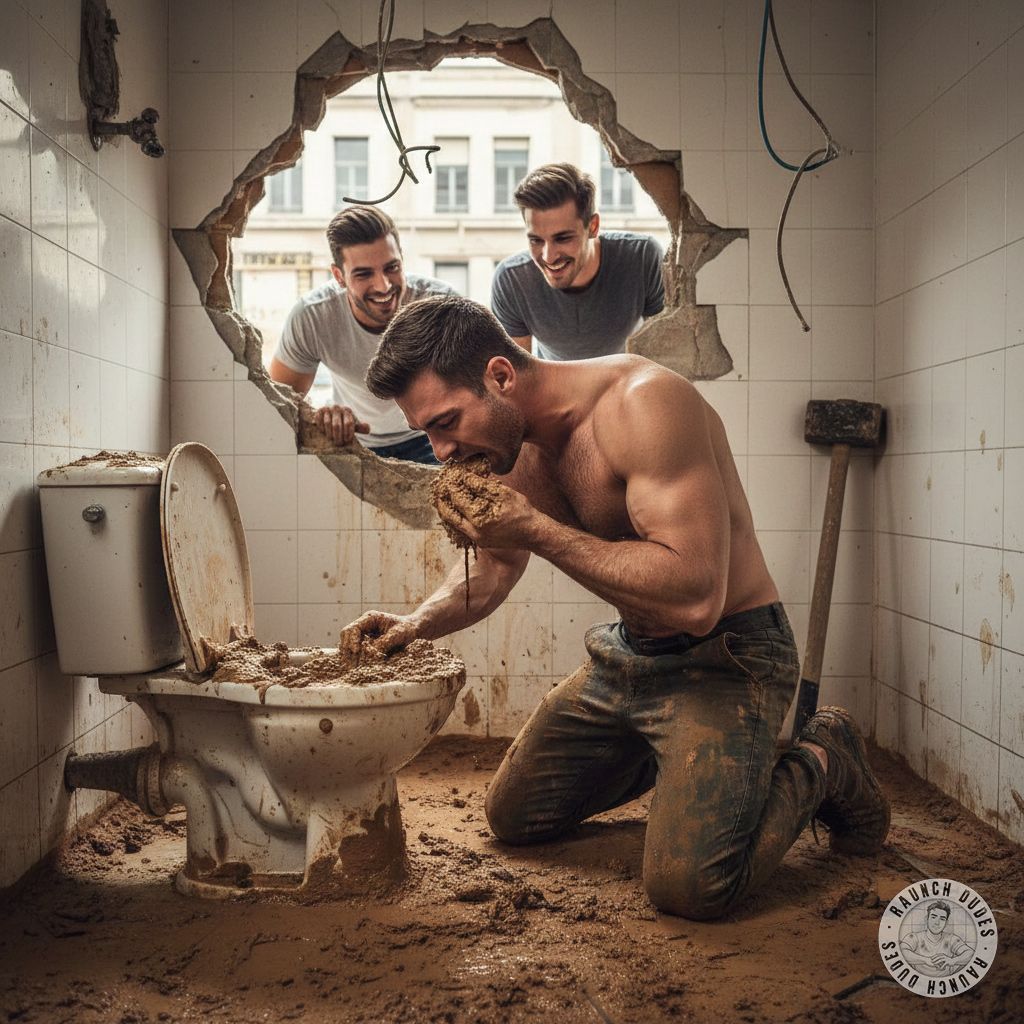 Watch as the hot construction worker gets down on his knees, loving every filthy second of his scat obsession. Passersby...
