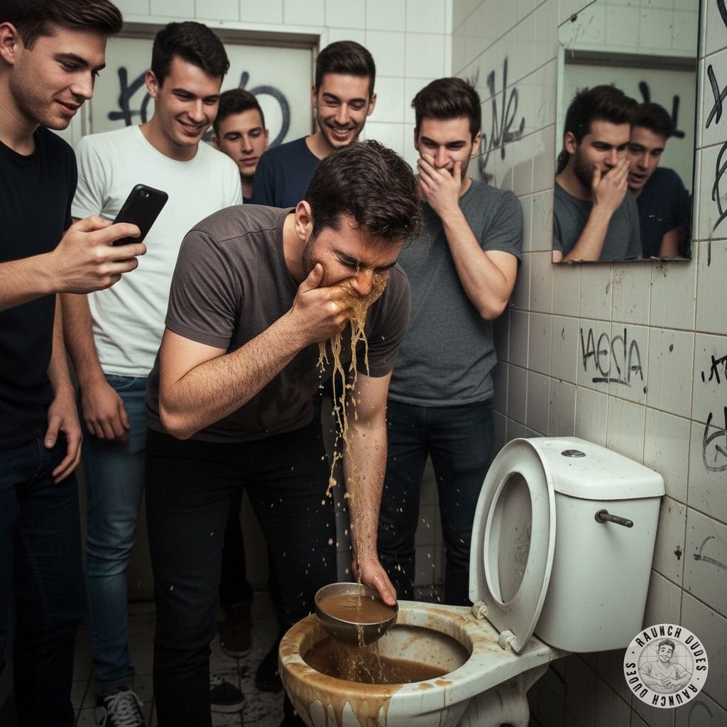 Boys night out just hit the jackpot 💩😈 One thirsty pig on his knees, gulping down that warm, fresh load straight from the...