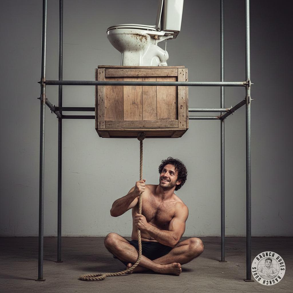 Pull the rope and watch the surprise unfold—will it be a golden shower or something even dirtier? 😈💦 #gayscat #perverts...