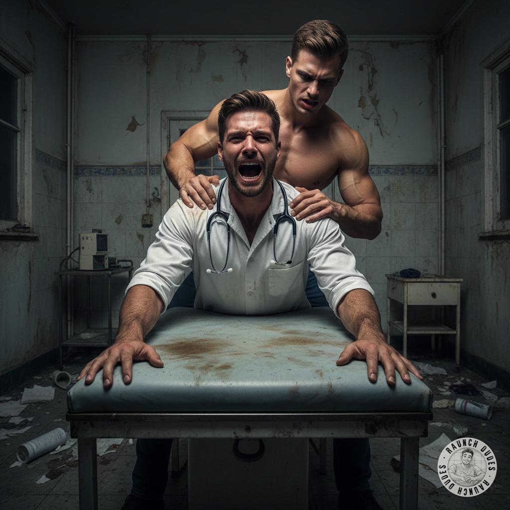 Nurse on his knees, begging for more as a dominant brute wrecks his tight hole. The pain? Pure pleasure. #gayscat...