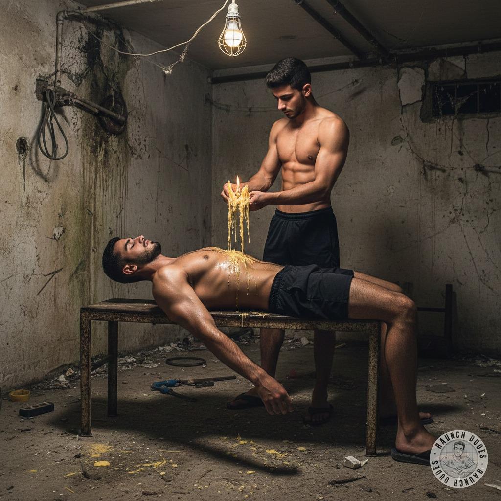 Melted wax dripping down his skin, the heat of desire burning brighter than the candle. Who’s ready to get scorched? 🔥💦 #wax...