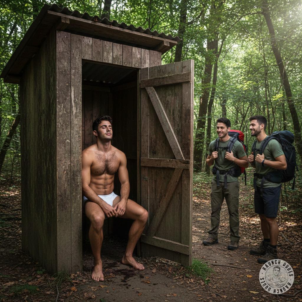 Lost in the woods, two hikers stumble upon a ripped guy in the outhouse—dirty, sweaty, and loving every second of it. 😏🔥 Who...