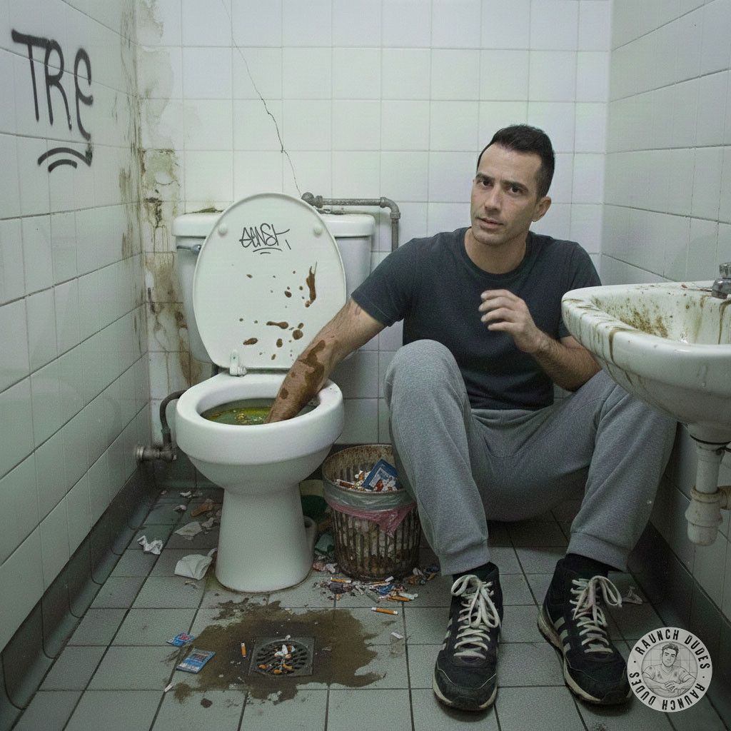 Nothing hotter than a filthy pervert diving into a shit-stained toilet for that raw, dirty thrill. 😈💦 #gayscat #perverts...