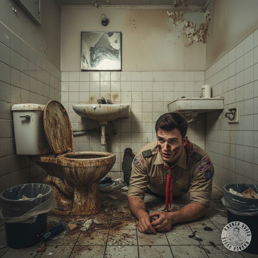 Scout depraved, stretched out in filth, his uniform ruined by the dirt beneath him. The scent of shit and sweat fills the...