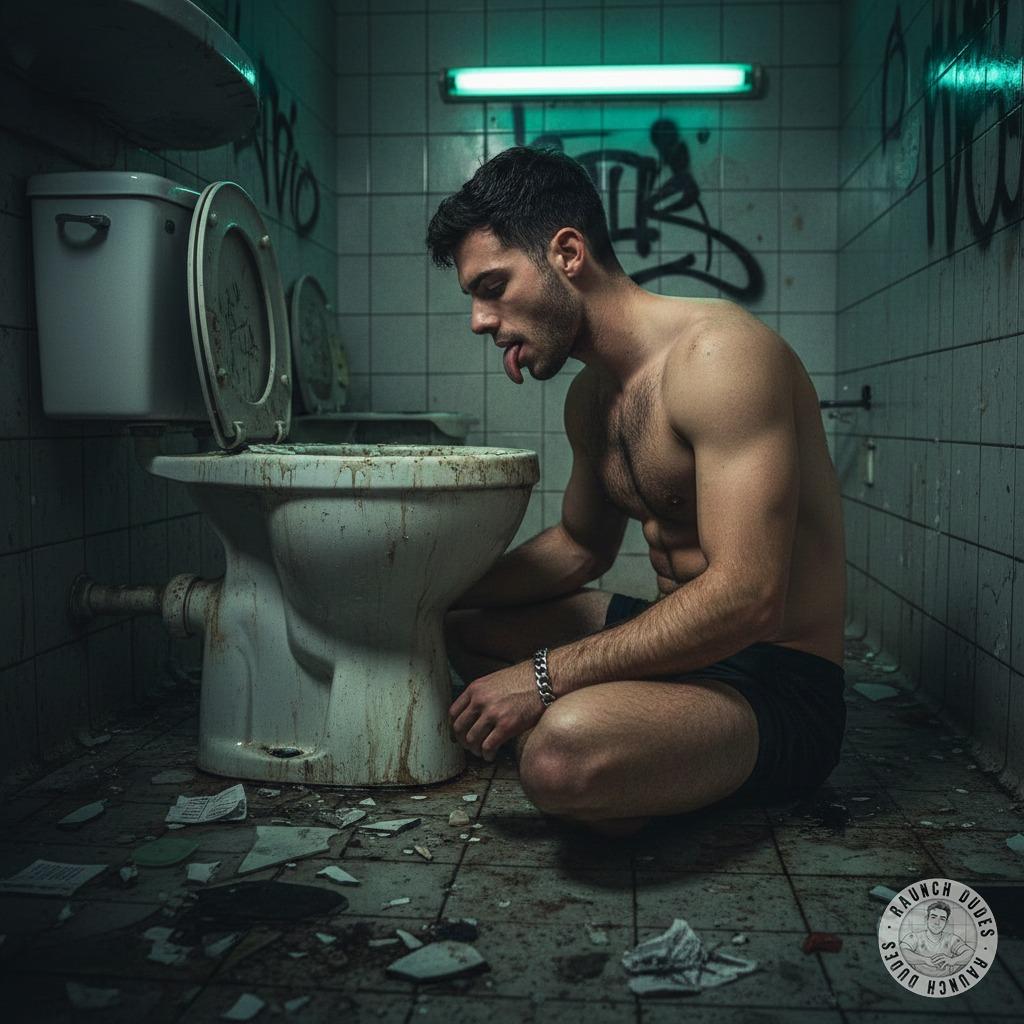 Nothing hotter than a depraved man licking a filthy public toilet—every drop of scat a sinful delight. 😈💦 #gayscat...