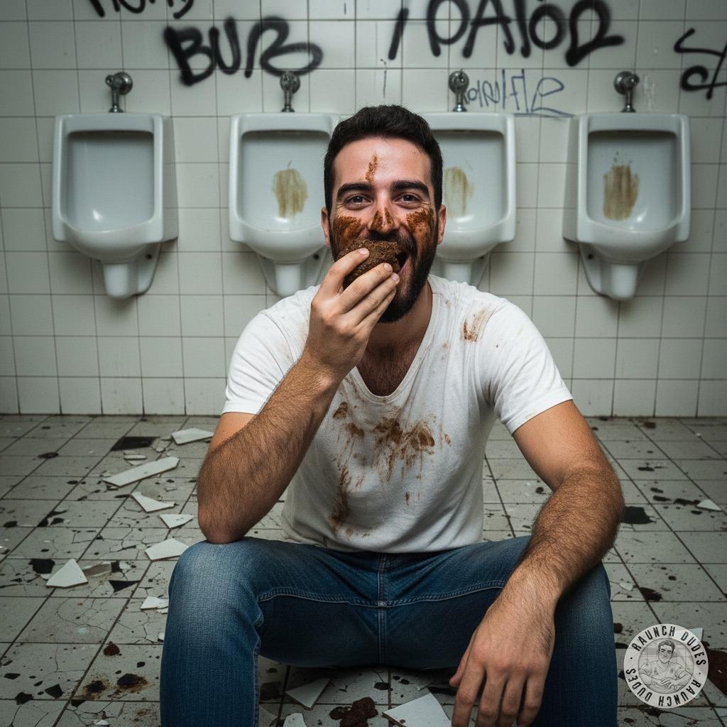 Nothing hotter than a dirty pig licking shit off a train station floor. 😈🔥 #gayscat #filth #perverts #toilet #hairy