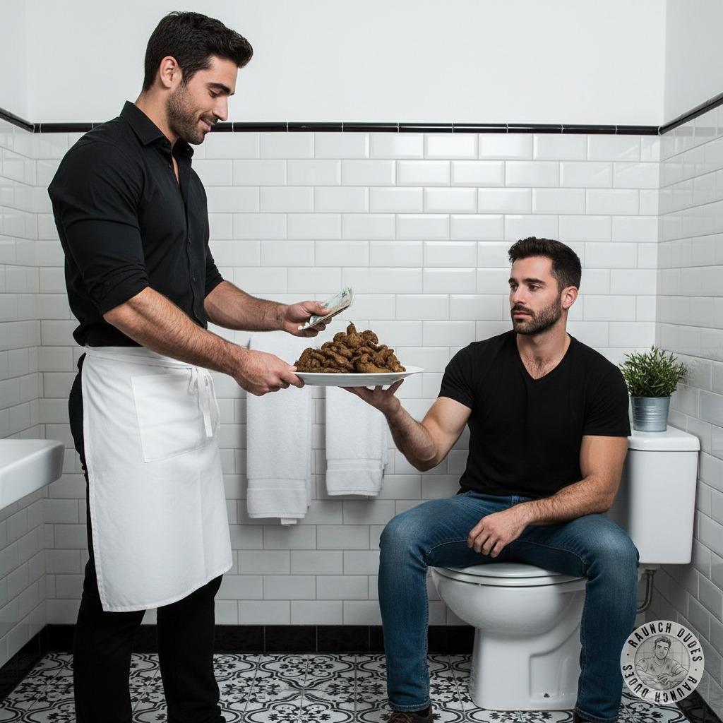 Imagine getting paid to shit for a hot waiter who loves serving your mess to his customers. 😈💦 The ultimate power...