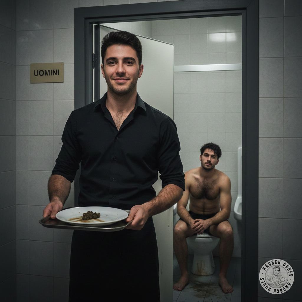 Just served a fresh shit platter to my hungry guests 😈🔥 Who knew being a cameriere could be this filthy & fun? #gayscat...