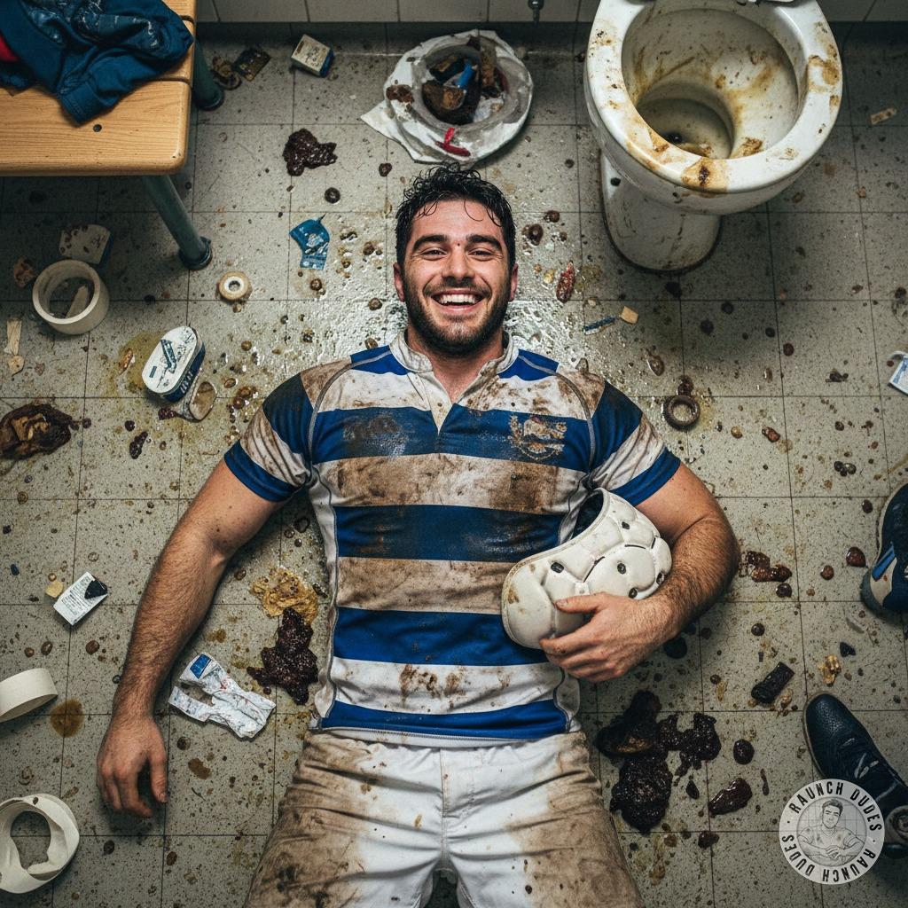 Rugbista depravato steso in un mare di vomito e merda, il suo corpo è un tempio di perversioni. Chi non vorrebbe essere lì a...