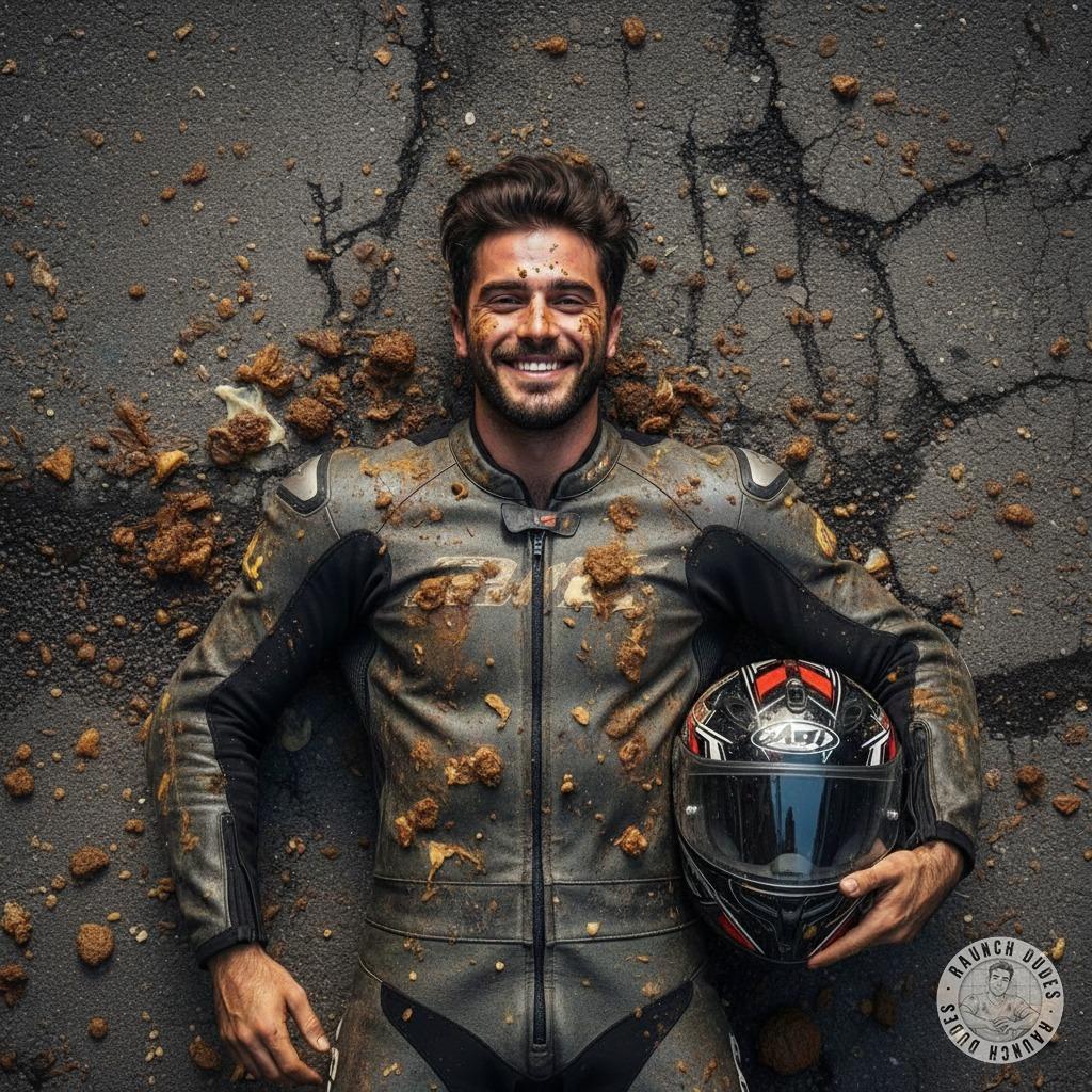 Ride hard, live dirtier 🏍️💦 This filthy biker sprawled in his own mess is the kind of depraved fantasy we crave. #gayscat...