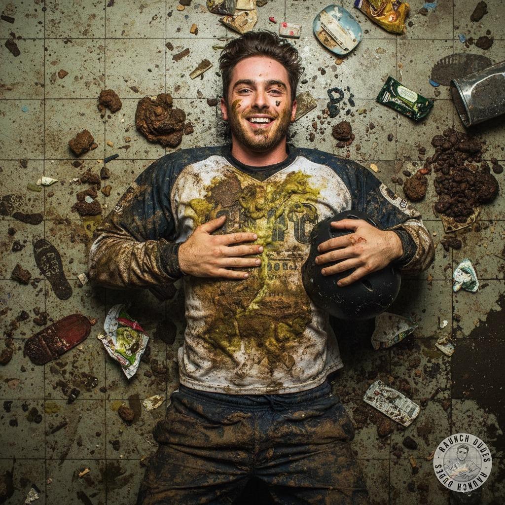 🔥 This hockey player’s a filthy mess—stretched out in puke & shit, loving every second of his depraved fantasy. 😈 Who’s...