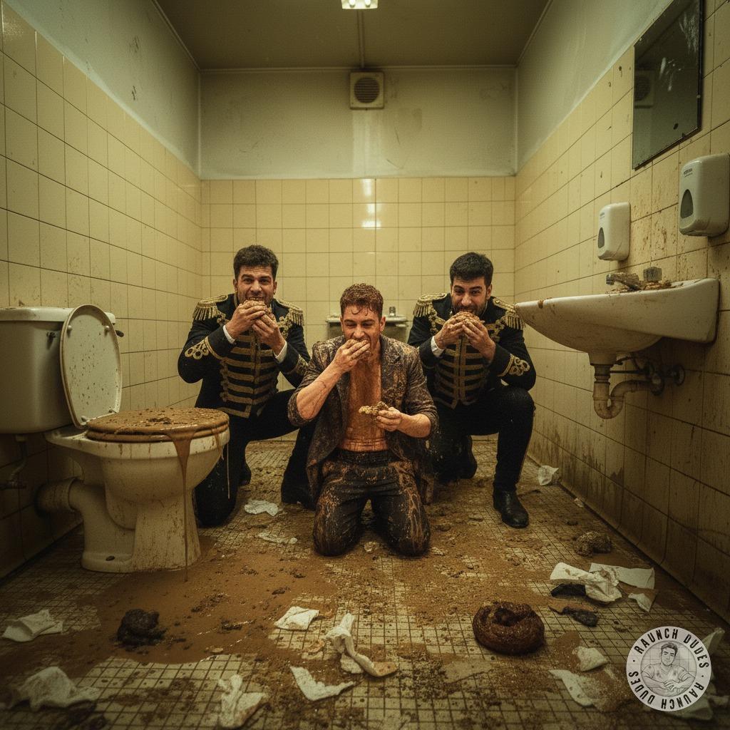 Three circus freaks starving for shit, feasting in the backstage toilets. 💩🔥 Nothing hotter than a hungry mouth on a filthy...