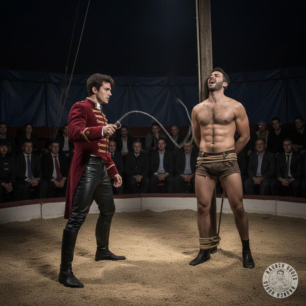 Rope burns, sweat, and the crack of a whip—this lion tamer knows how to train his boy right. 🐾💦 #circus #bdsm #bondage...