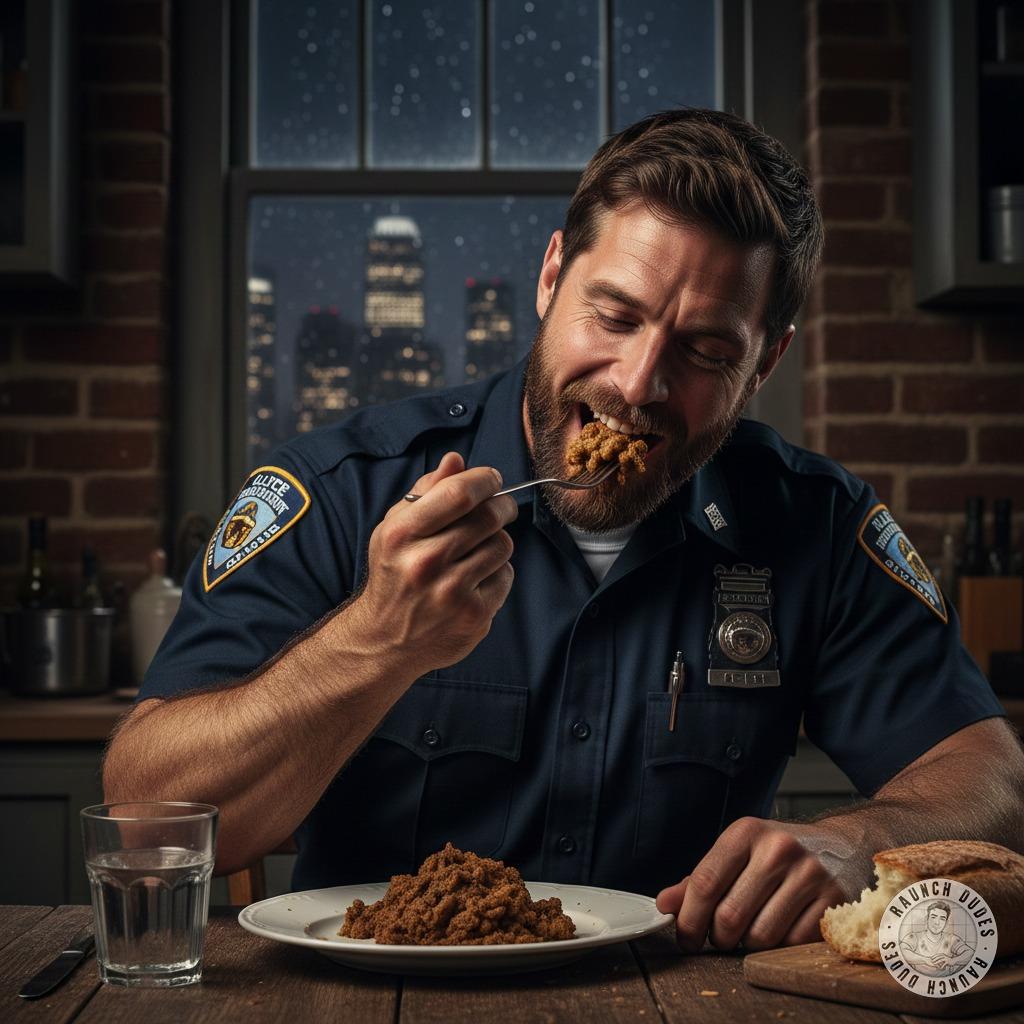 Nothing hotter than a cop getting down & dirty at the dinner table 😈🍽️ His uniform never looked so good while he licks his...