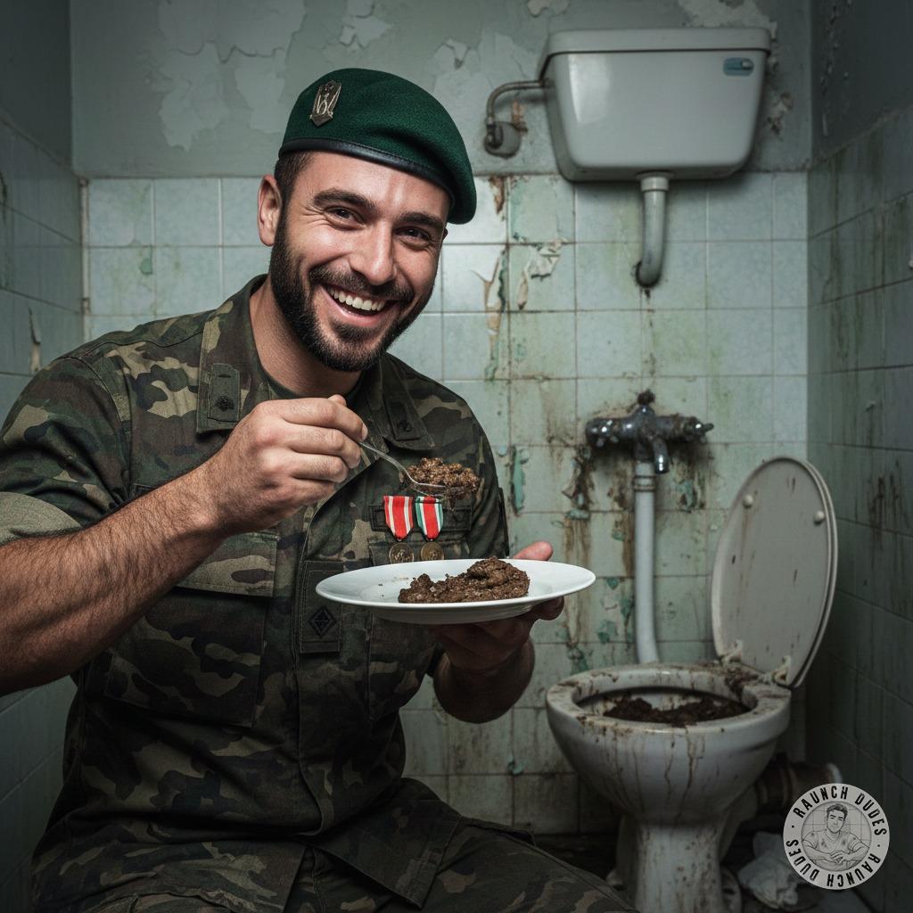 Nothing hotter than a uniformed pervert feasting on filth in a dirty stall. 😈🔥 The way he licks that shit like it’s dessert?...