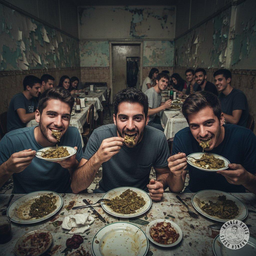 Three hot guys getting down & dirty in a fancy restaurant—licking, slurping, and devouring every last drop of filth. Who’s...