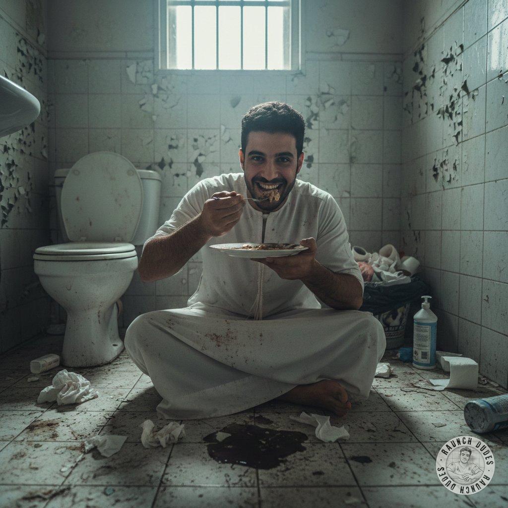 Nothing hotter than a sexy Arab boy devouring a plate of shit in a filthy bathroom—dirty, raw, and utterly irresistible. 😈🔥...