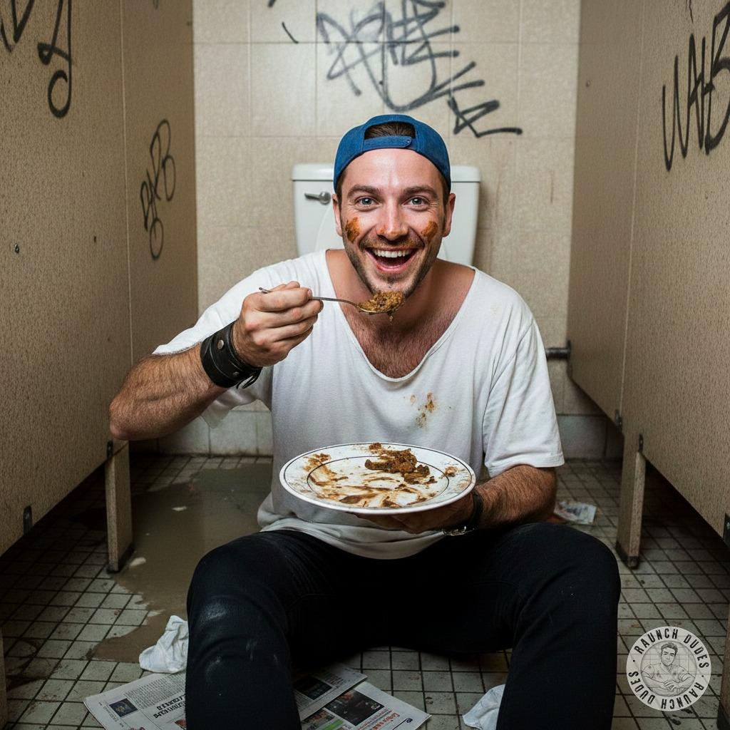 Nothing hotter than a filthy pervert devouring shit in a public restroom. 😈🔥 The raw, unfiltered thrill of taboo pleasure....