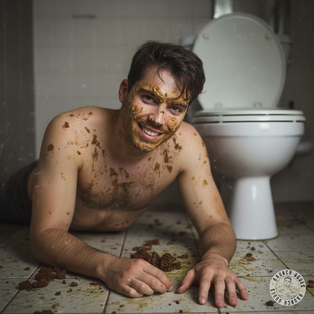 Nothing hotter than a pervert devouring shit in a public bathroom stall. The risk, the filth, the raw hunger—pure gay scat...