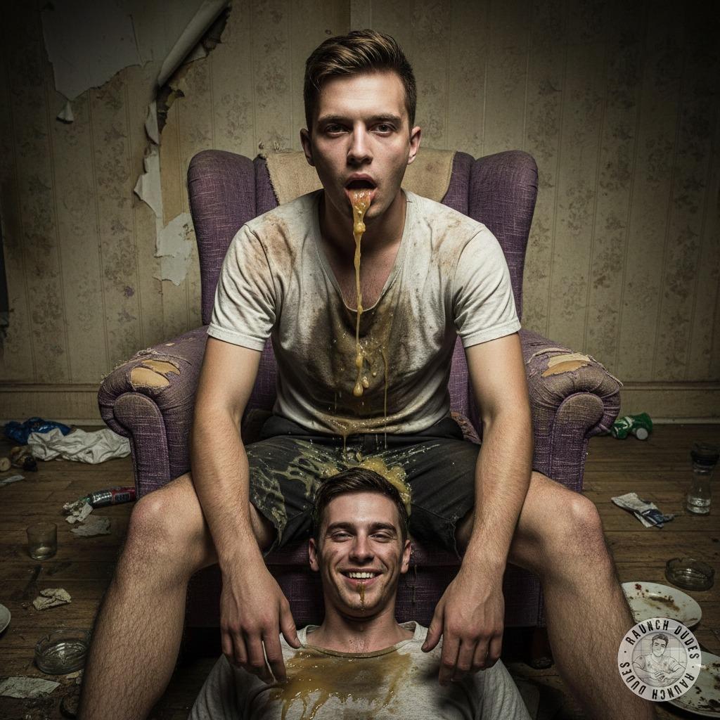 Nothing hotter than a sweaty jock puking all over his teammate after a brutal match. That messy, raw energy? Pure filth....