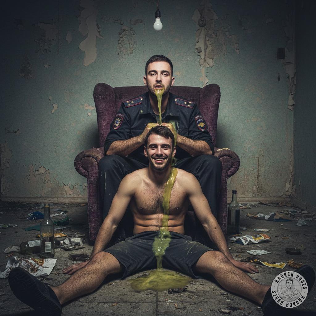 Nothing hotter than a cop losing his lunch all over a lucky boy 😈💦 Who’s ready for some messy, sloppy fun? #gaypuke...