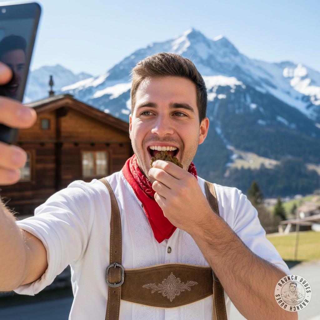 Swiss chocolate is iconic, but this Swiss boy has a sweeter obsession 😈🍫💩 Who’s ready to get messy with him? #gayscat...