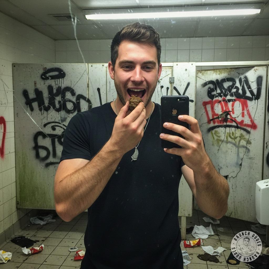 Nothing hotter than a filthy pervert devouring shit in a public bathroom stall. The raw, unfiltered pleasure of taboo...