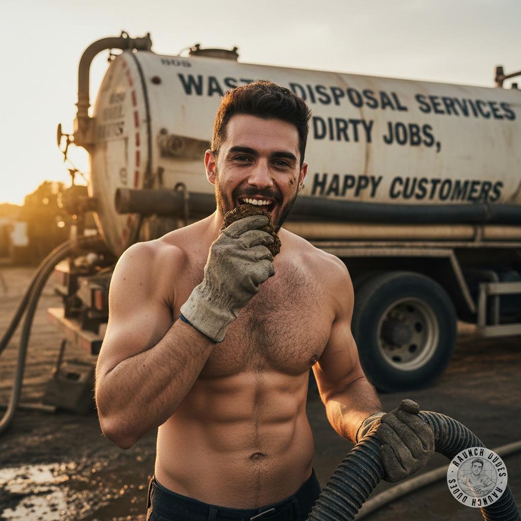 Nothing hotter than a filthy pervert feasting on shit while emptying a septic tank 😈🔥 Dirty, raw, and unapologetically...