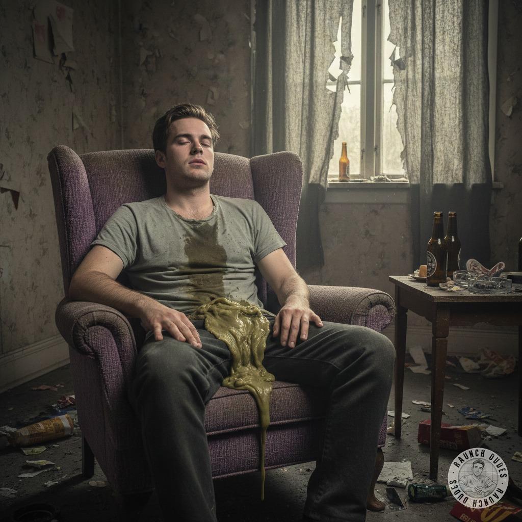 Nothing hotter than a guy losing it all over himself, covered in his own mess. The chaos, the surrender—pure filth...