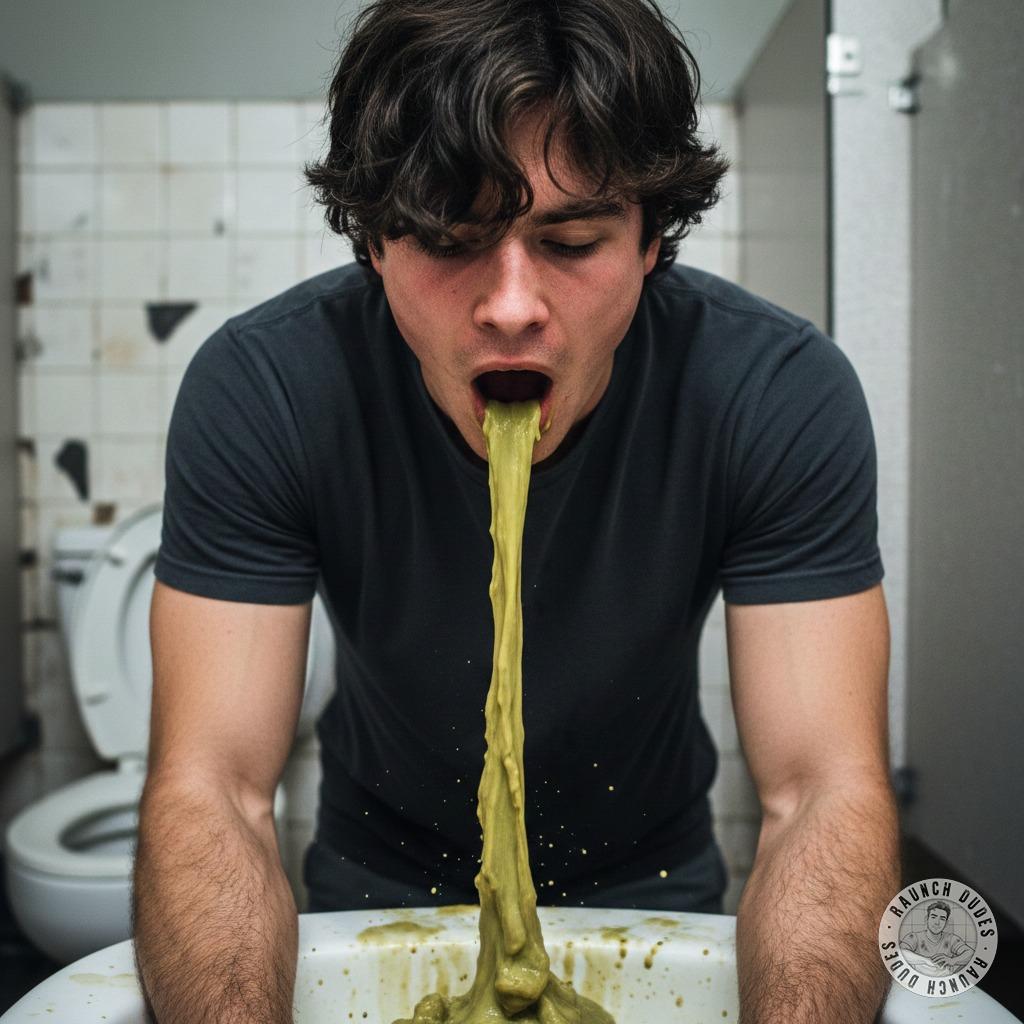 Nothing hotter than a cute guy losing his lunch—messy, raw, and totally irresistible. Who else loves a good gaypuke moment?...