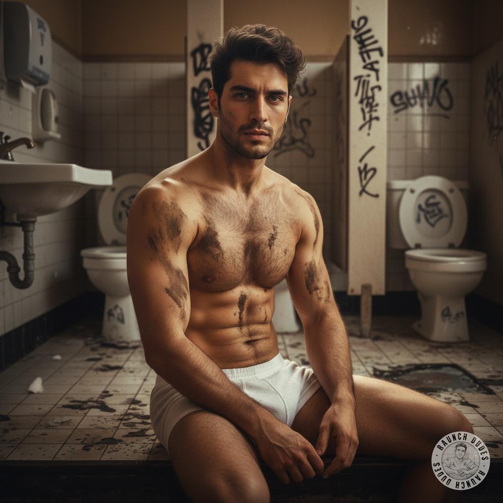 Nothing hotter than a guy in a public restroom, pants down, ass out—ready to get dirty. The thrill of being caught, the...