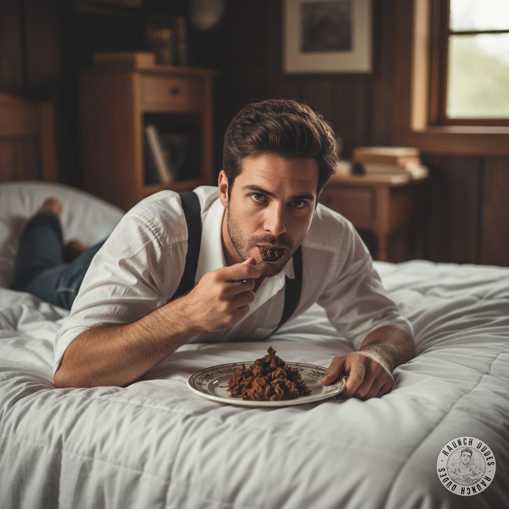 Nothing hotter than a boy devouring his lover’s mess in bed. 😈🍑 The way he licks it up, savoring every filthy drop—pure...