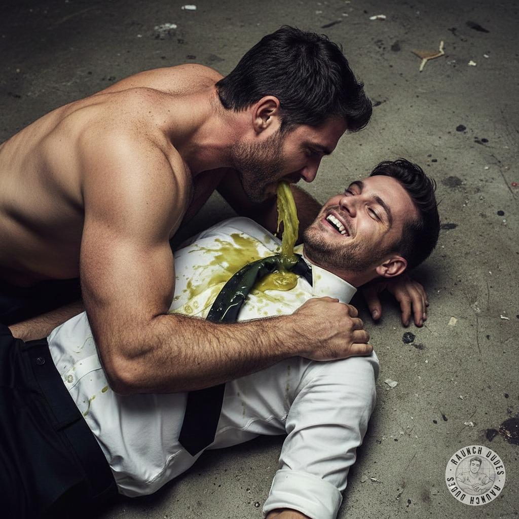 Nothing hotter than a ripped guy covering a crisp suit in puke—messy, raw, and totally irresistible. Who’s ready to get...