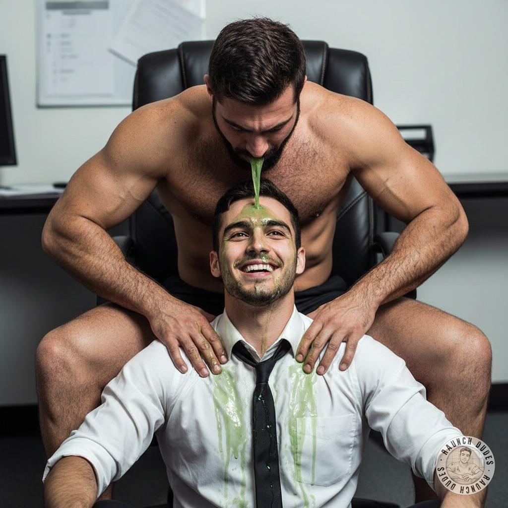Nothing hotter than a chiseled hunk puking all over your crisp white shirt in the boardroom. 🤢💦 That filthy mouth, those...