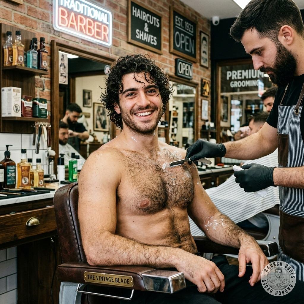 Nothing hotter than a hairy guy getting waxed by a skilled barber—smooth skin, raw desire, and that perfect mix of pain &...