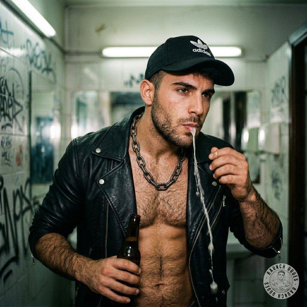 Sputa quel cazzo di sperma sulla mia faccia, brutto pervert 😈🔥 #gayspit #perverts #street #hairy