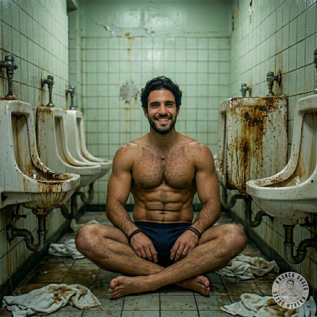 That filthy stall’s the perfect spot for a quick scat or piss session 🚽💦 #gayscat #gaypiss #perverts #toilet #hairy