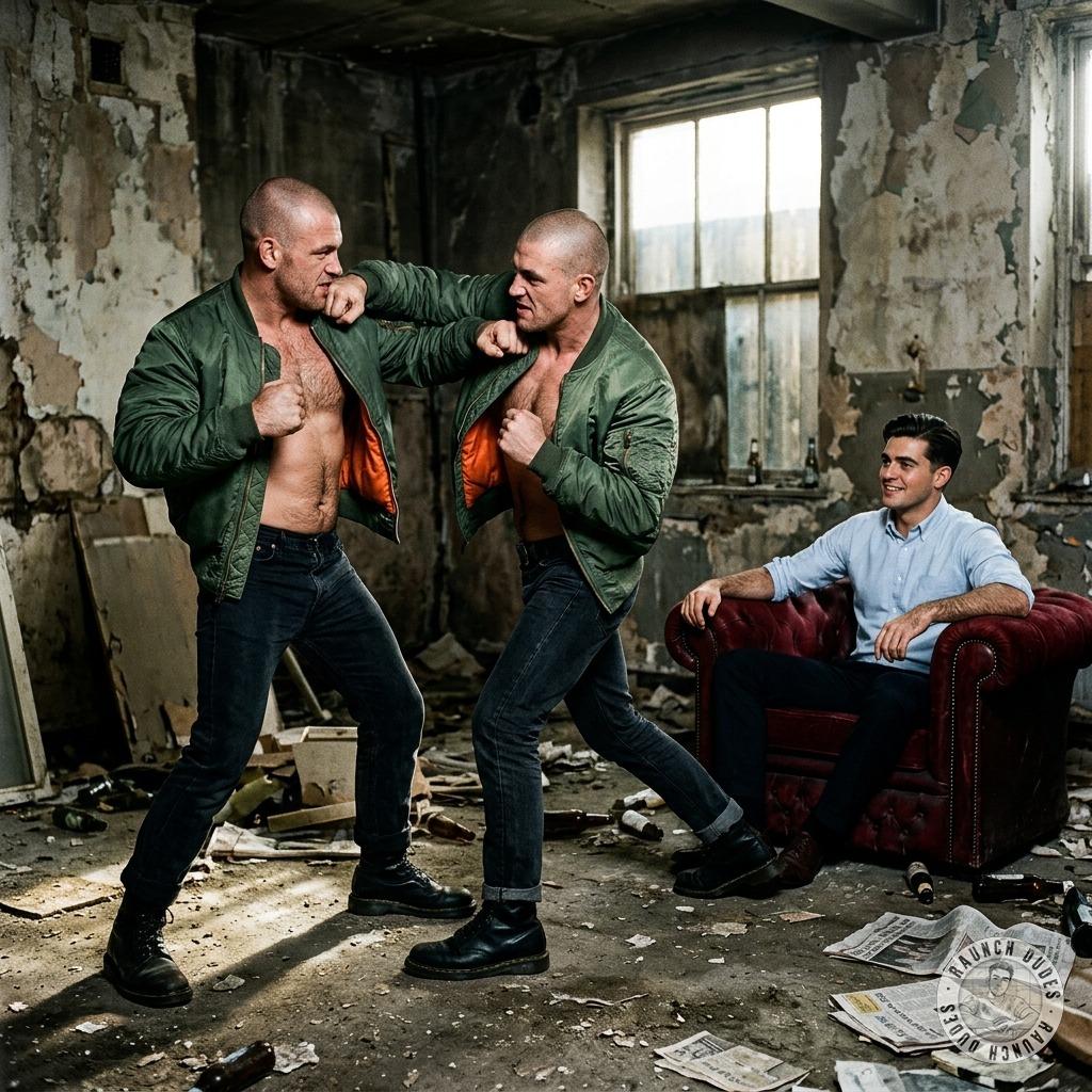 Rich boys love a good show—nothing hotter than two skinheads beating the shit out of each other for his sick pleasure 🔥...
